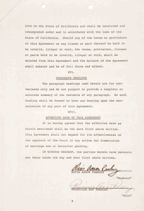 Elvis & Priscilla Divorce Papers - Phoenix - The Elvis Forum